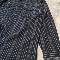 画像6: "WRANGLER" METALLIC STRIPE PATTERN WESTERN L/S SHIRT / Mens L (6)