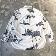 画像2: VARIOUS ANIMAL GRAPHIC PATTERN L/S SHIRT / Mens S(L) (2)