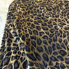 画像5: ALL OVER LEOPARD PATTERN VELOUR L/S SHIRT / Mens S (5)