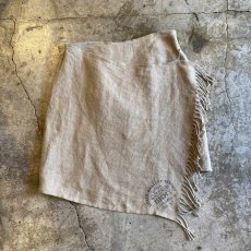 画像1: 【DENY】DESIGN WRAP LINEN SKIRT / W28~W30 / MADE IN USA (1)