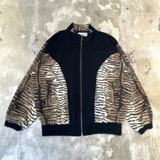 画像1: OLD LAME MIX LEOPARD PATTERN SWITCHED ZIP UP JACKET / Mens L (1)