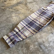 画像6: 【L.L.BEAN】CUT OFF DESIGN STAND COLLAR FLANNEL SHIRT / Ladies M / MADE IN USA (6)