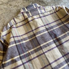 画像7: 【L.L.BEAN】CUT OFF DESIGN STAND COLLAR FLANNEL SHIRT / Ladies M / MADE IN USA (7)