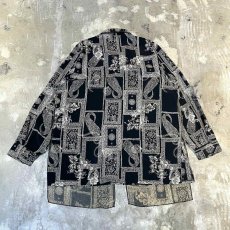 画像2: ALL OVER PATTERN FRONT LAYERED L/S SHIRT / Mens S (2)