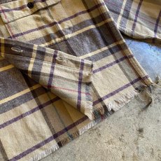 画像9: 【L.L.BEAN】CUT OFF DESIGN STAND COLLAR FLANNEL SHIRT / Ladies M / MADE IN USA (9)