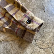 画像8: 【L.L.BEAN】CUT OFF DESIGN STAND COLLAR FLANNEL SHIRT / Ladies M / MADE IN USA (8)