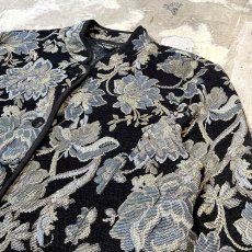 画像4: ALL OVER FLORAL PATTERN STAND COLLAR GOBELIN JACKET / Mens L(S) (4)