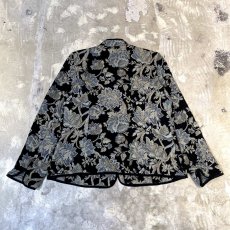 画像2: ALL OVER FLORAL PATTERN STAND COLLAR GOBELIN JACKET / Mens L(S) (2)