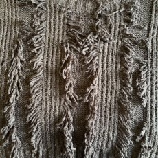 画像11: FRINGE LINE DESIGN SHORT KNIT SWEATER / Ladies M (11)