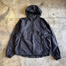 画像1: FRONT POCKET HALF ZIP UP DESIGN NYLON ANORAK HOODIE / Ladies L(M) (1)