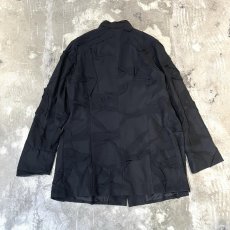 画像2: ALL OVER WASHER DESIGN HI-NECK L/S SHIRT / Mens M / MADE IN ITALY (2)