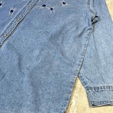 画像6: SPIDER STUDS DECORATIVE DENIM L/S SHIRT / Mens L (6)