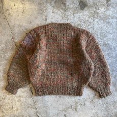 画像2: POINT DESIGN FUR MIX KNIT SWEATER / Ladies M (2)