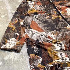 画像5: ALL OVER ANIMAL GRAPHIC PATTERN MAO COLLAR L/S SHIRT / Mens L (5)