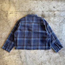 画像2: 【Wiz&Witch】"WANDERER" NO COLLAR ZIP UP FLANNEL SHIRT / OS (2)