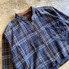 画像3: 【Wiz&Witch】"WANDERER" NO COLLAR ZIP UP FLANNEL SHIRT / OS (3)