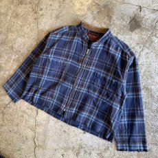 画像4: 【Wiz&Witch】"WANDERER" NO COLLAR ZIP UP FLANNEL SHIRT / OS (4)