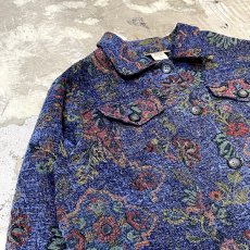 画像3: ALL OVER FLORAL GRAPHIC PATTERN GOBELIN JACKET / Mens M(S) (3)