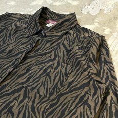 画像4: ALL OVER ZEBRA PATTERN L/S SHIRT / Mens L(M) (4)