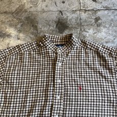 画像8: 【RALPH LAUREN】CHECK PATTERN DOWN DAMAGE SHORT DESIGN L/S SHIRT / Ladies L(M) (8)