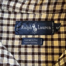 画像12: 【RALPH LAUREN】CHECK PATTERN DOWN DAMAGE SHORT DESIGN L/S SHIRT / Ladies L(M) (12)