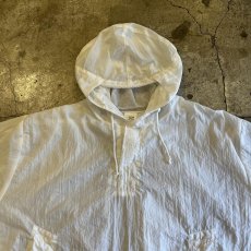 画像8: WHITE COLOR SHEER DESIGN MILITARY HOODIE / Ladies XL (8)