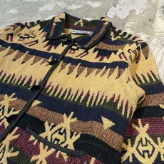 画像4: ALL OVER MULTI BORDER PATTERN GOBELIN JACKET / Mens S (4)