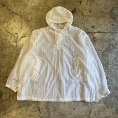 画像1: WHITE COLOR SHEER DESIGN MILITARY HOODIE / Ladies XL (1)