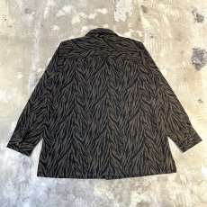 画像2: ALL OVER ZEBRA PATTERN L/S SHIRT / Mens L(M) (2)