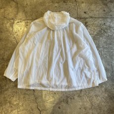 画像2: WHITE COLOR SHEER DESIGN MILITARY HOODIE / Ladies XL (2)