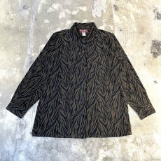 画像1: ALL OVER ZEBRA PATTERN L/S SHIRT / Mens L(M) (1)