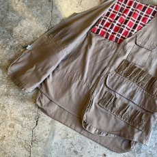 画像9: OLD BEIGE COLOR POCKET DESIGN HUNTING VEST / Ladies L (9)