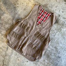 画像4: OLD BEIGE COLOR POCKET DESIGN HUNTING VEST / Ladies L (4)