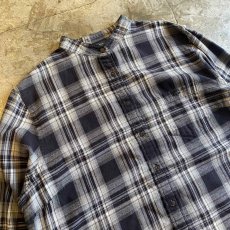 画像3: 【LAUREN RALPH LAUREN】CUT OFF DESIGN STAND COLLAR FLANNEL SHIRT / Ladies 1X(L) (3)