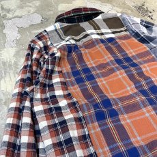 画像9: ALL OVER PATTERN PATCHWORKED L/S SHIRT / Mens L (9)