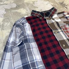 画像3: ALL OVER PATTERN PATCHWORKED L/S SHIRT / Mens L (3)