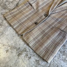 画像4: MADRAS CHECK PATTERN DESIGN TAILORED JACKET / Ladies M  (4)