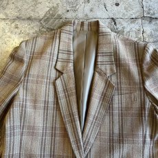 画像9: MADRAS CHECK PATTERN DESIGN TAILORED JACKET / Ladies M  (9)