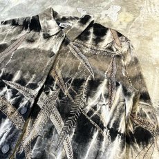 画像4: GRADATION BORDER PATTERN LEAF EMBROIDERY JACKET / Mens L (4)