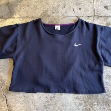 画像7: 【NIKE】BACK FRONT SWITCHING DESIGN SHORT L/S SWEAT / Ladies M (7)