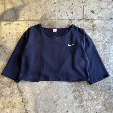 画像1: 【NIKE】BACK FRONT SWITCHING DESIGN SHORT L/S SWEAT / Ladies M (1)