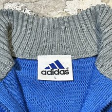 画像12: 【adidas】COLOR SWITCHED LOGO EMBROIDERY FULL ZIP KNIT SWEATER / Mens L (12)