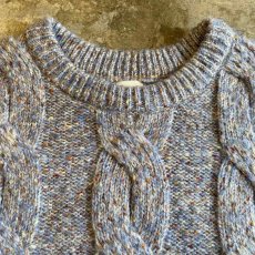 画像9: MIX COLOR PATTERN DESIGN KNIT SWEATER / Ladies M (9)