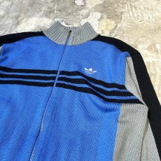 画像4: 【adidas】COLOR SWITCHED LOGO EMBROIDERY FULL ZIP KNIT SWEATER / Mens L (4)