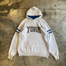 画像1: 80's "YORK" LOGO PRINTED DESIGN COLOR SWEAT HOODIE / Ladies XL(L) (1)