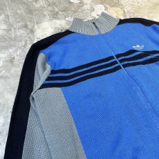 画像3: 【adidas】COLOR SWITCHED LOGO EMBROIDERY FULL ZIP KNIT SWEATER / Mens L (3)