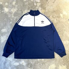 画像1: 90's【adidas】COLOR SWITCHED LOGO HALF ZIP SWEAT / Mens S(L) (1)