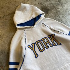 画像3: 80's "YORK" LOGO PRINTED DESIGN COLOR SWEAT HOODIE / Ladies XL(L) (3)