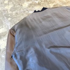 画像9: COLOR SWITCHED ZIP UP SILK BLOUSON / Mens XL (9)