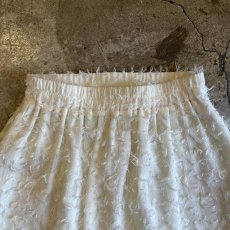 画像7: ALL OVER SHORT FRINGE DESIGN SHEER A LINE SKIRT / W24~30 (7)